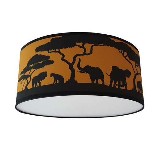 Plafondlamp Safari Silhouet Custommade oker Bi&amp;Li Creaties