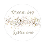 muurcirkel bloementak dream big little one