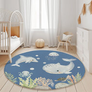 vloerkleed under the sea blauw