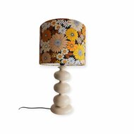 Lamp Retro look vintage flowers geel