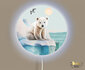 wandlamp rond ijsbeer_