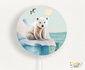 wandlamp rond ijsbeer_