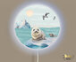 wandlamp rond zeehondjes_