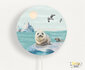 wandlamp rond zeehondjes_